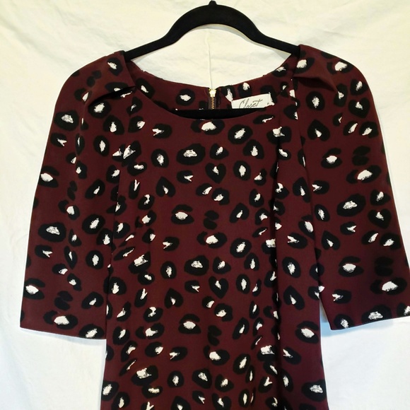 Leopard Burgundy Dress Size 2 | Closet London ASOS - Picture 8 of 8